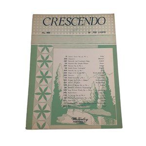 Vintage Sheet Music 1942 Crescendo Piano Per Lasson No 1978 Easy Listening Song